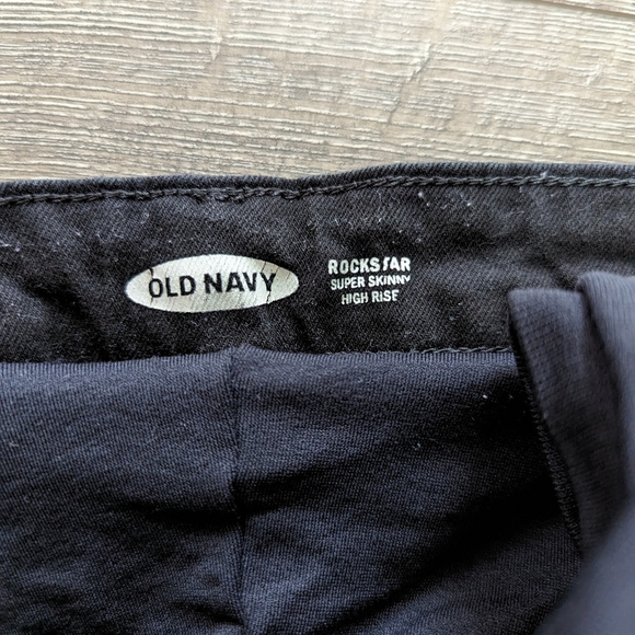 Old Navy Maternity Size 10 Black Super Skinny Rockstar Jeans Full Panel Jegging - Picture 9 of 9